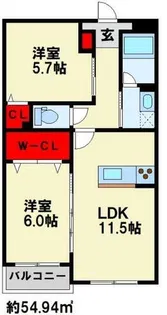 仮)プレステージ行橋泉中央【503号室】の間取り