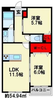 仮)プレステージ行橋泉中央【405号室】の間取り
