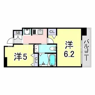 エステムプラザ神戸西Ⅴミラージュ【5階】の間取り