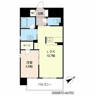 シャーメゾングランドソレイユ門司【A0702号室】の間取り