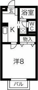 エスペランサ上池【207号室】の間取り