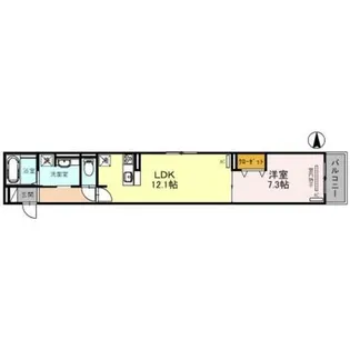 大阪府大阪市住吉区苅田3丁目【アパート】の間取り