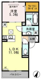 1LDKの間取り画像