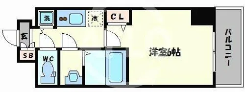 ララプレイス阿波座駅前フェリオ【2階】の間取り