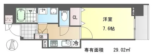 CALM河原町二条【3階】の間取り