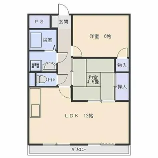 ファミール八代【401号室】の間取り