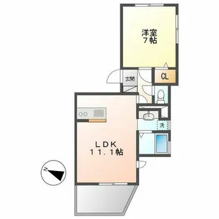 シュロッセフジⅦ【101号室】の間取り