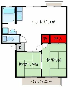 アーバン石田【1階】の間取り