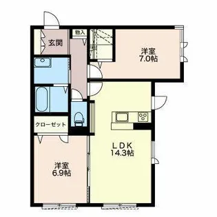 Grand-Livie【1階】の間取り