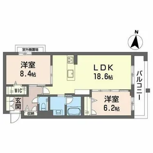 ソラティオ瑞穂通【0402号室】の間取り
