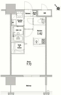 エンクレストベイ天神東Ⅱ【11階】の間取り