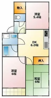 メゾンボナール【6号室】の間取り