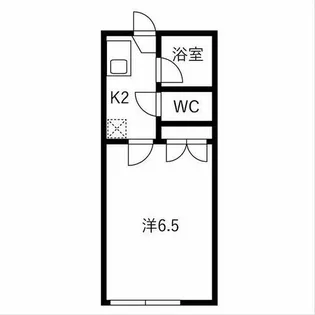 ハイツ朋【1E号室】の間取り