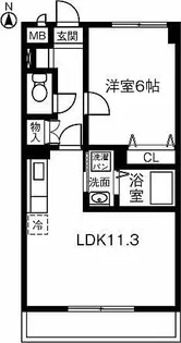 エクレシアⅠ【202号室】の間取り
