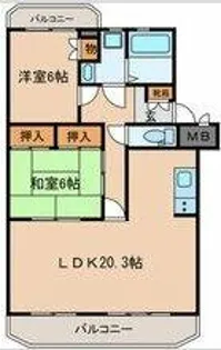 サニーコート庄名【3階】の間取り