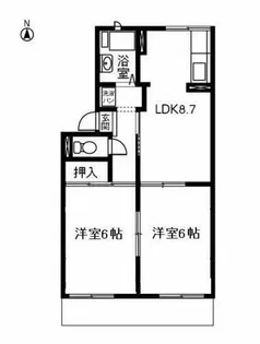 コーポ春日【103号室】の間取り