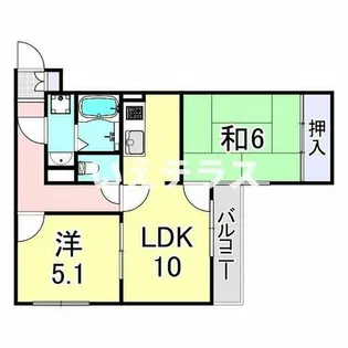 ロイヤルメゾン舞子坂【2階】の間取り