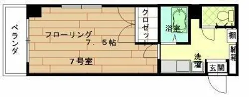 ハッピネス大濠【7階】の間取り