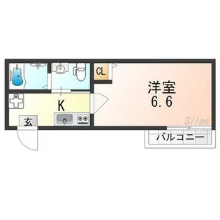 フラッティ花園ミンク【3階】の間取り