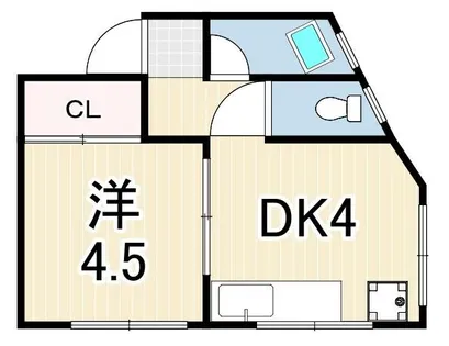 シエル中山手【1階】の間取り