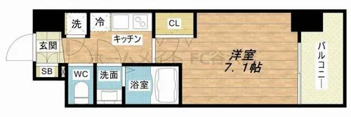 セレニテ京橋クレア【14階】の間取り