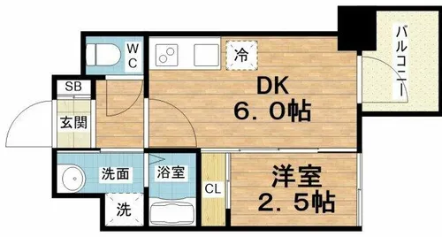 セレニテ天満橋アリア【2階】の間取り