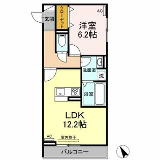 オッツ一宮【201号室】の間取り
