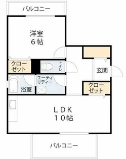 リバープレイス梅田北【4階】の間取り