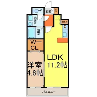 フォレシティ新栄【2階】の間取り