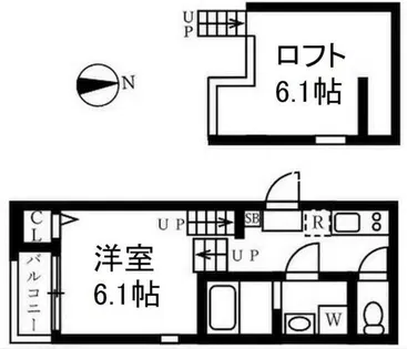 ウィンクルム新瑞橋【2階】の間取り