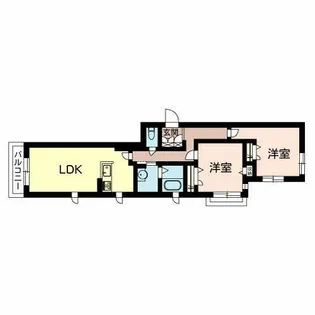 ディアコート 八光【0201号室】の間取り