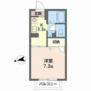 ハイツボヌール【0102号室】の間取り