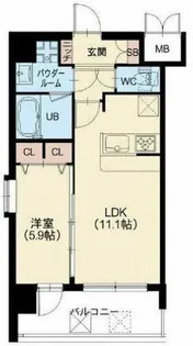 スプランディッド梅田北【6階】の間取り