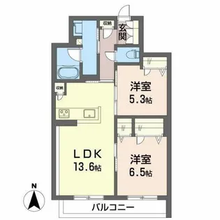 シャーメゾン リラフォート【0203号室】の間取り