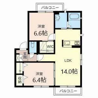 シャーメゾン ジュピター【A202号室】の間取り