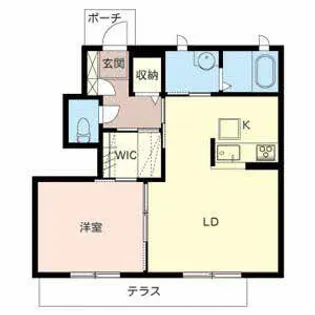 グランディール六条緑町【0102号室】の間取り