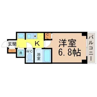 ライジングコート名古屋駅前東【7階】の間取り