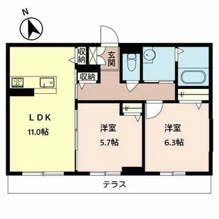 シャーメゾン アイ【1階】の間取り