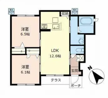 プランドール イズミ【0101号室】の間取り