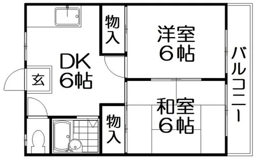 寝屋川スカイハイツ【5階】の間取り