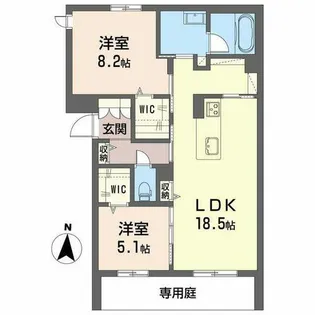 ブランキューブ【0101号室】の間取り