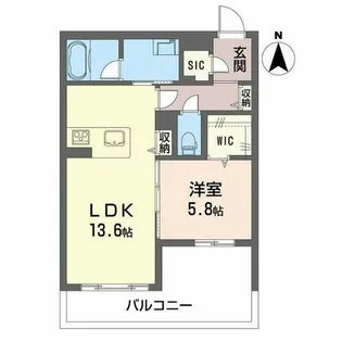 セリシール ビジュ【0103号室】の間取り