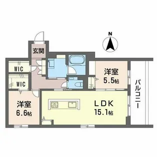 セリシール ビジュ【0202号室】の間取り