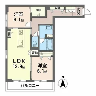 セリシール ビジュ【0105号室】の間取り