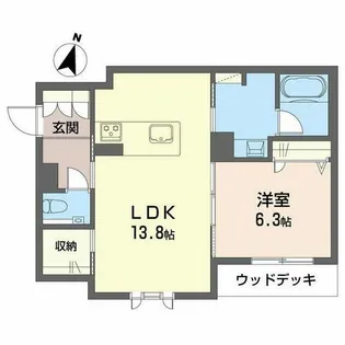 ラ メゾン クレール【0103号室】の間取り