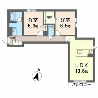 ラ メゾン クレール【0202号室】の間取り