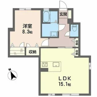 アルル西崎【0101号室】の間取り