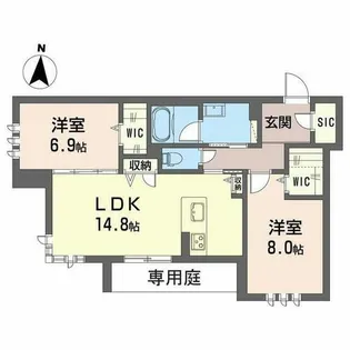 ブランキューブ【0103号室】の間取り