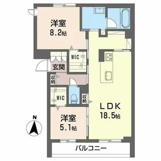 ブランキューブ【0201号室】の間取り