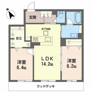 ヴェネ・シャルム【0103号室】の間取り